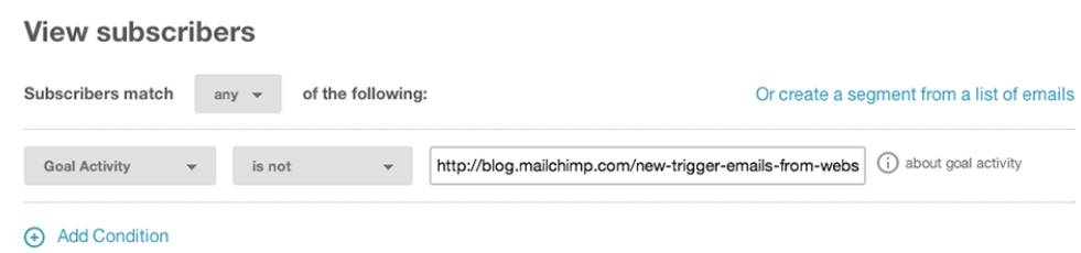 Goals by MailChimp